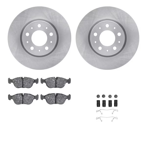 6612-27091, Rotors with 5000 Euro Ceramic Brake Pads includes Hardware, Dynamic Friction Co, Mfr#: 6612-27091